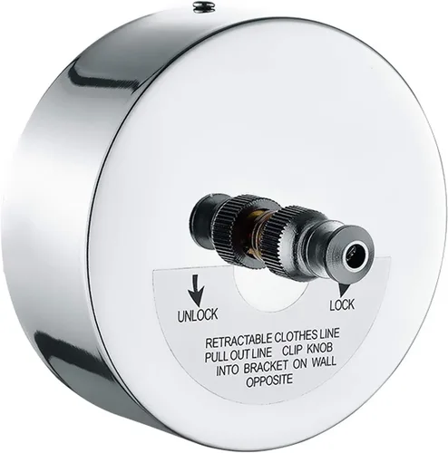 Miniatura 11 de JOOM Tendedero retráctil de acero inoxidable resistente de 9 pies (máx), para colgar en el baño, lavandería, hoteles, acabado cromado, estilo Blanco