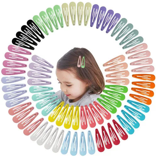JIARON 80 pinzas para el cabello, pasadores de metal antideslizantes de 2 pulgadas para niñas, niños, bebés y mujeres (20 colores)
