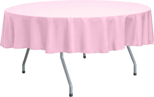 Miniatura 71 de ULTIMATE TEXTILE Mantel redondo reversible Shantung Satin Majestic de 72 pulgadas, color verde salvia