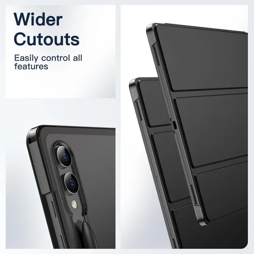 Miniatura 7 de JETech Funda para Samsung Galaxy Tab S10 Ultra/Tab S9 Ultra de 14.6 pulgadas, funda protectora translúcida con soporte de tres pliegues en la parte