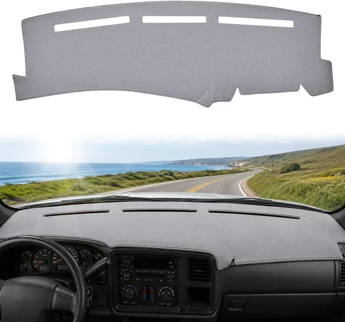 Tapete para cubierta de salpicadero compatible con Chevy Silverado GMC Sierra 99-06, Chevy Suburban Tahoe GMC Yukon/XL 00-06, Chevy Avalanche 01-06