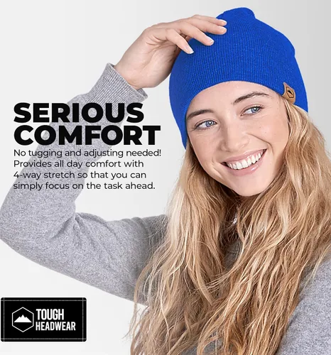 Miniatura 17 de Tough Headwear Daily Knit Beanie – Gorros para hombre – Sombreros de invierno para hombres y mujeres – Sombreros de punto cálidos para clima frío