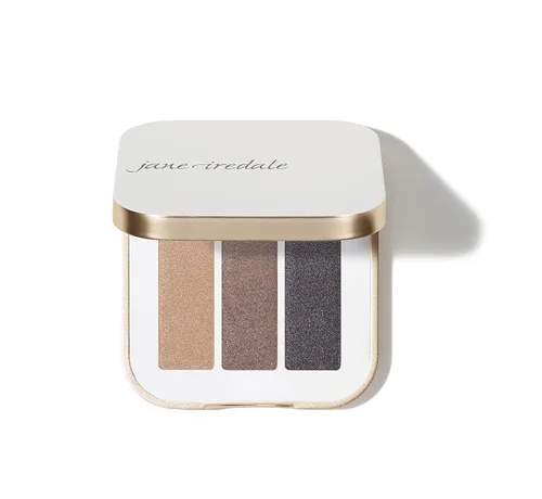 Sombra de ojos PurePressed triple de jane iredale, color mineral altamente pigmentado, fórmula de larga duración y resistente a arrugas, segura para