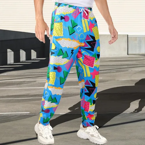 Miniatura 6 de Pantalones deportivos retro de los años 80 y 90 para hombres y mujeres, pantalones de entrenamiento vintage, pantalones deportivos, trajes