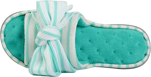 Miniatura 4 de ULTRAIDEAS - Pantuflas de espuma viscoelástica para mujer, con puntera abierta y correa ajustable, pantuflas de meter sin agujetas para mujer, forro
