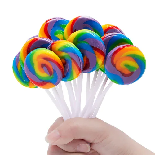 Miniatura 9 de LIDATREE Paleta de remolino de 1.5 pulgadas, paletas de arco iris envueltas individualmente a granel, caramelos para niños para cumpleaños, sabor a