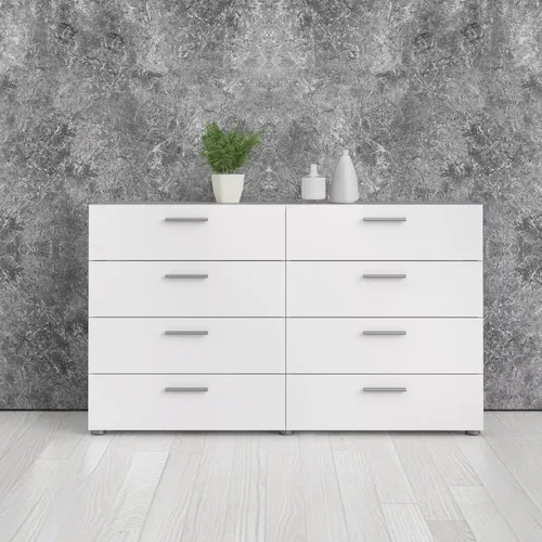 Miniatura 2 de Tvilum Cómoda doble de 8 cajones, grano de madera negro