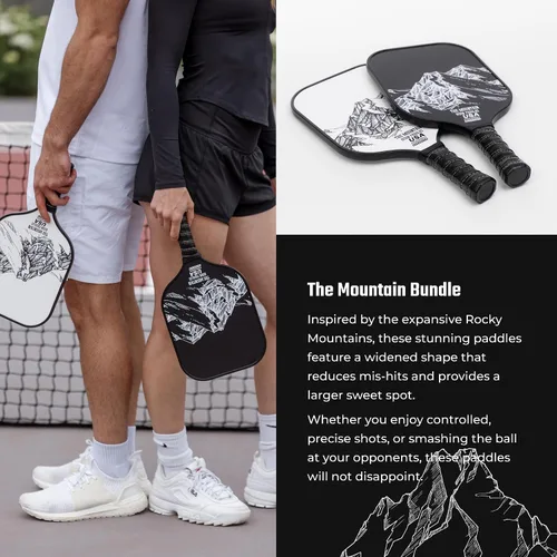 Miniatura 2 de Bison Paddles: Paletas de pickleball de grafito de carbono, raquetas ligeras de pickleball Núcleo compuesto de panal que mejora la colocación