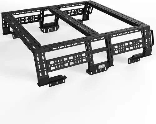 CLAMBER Overland Portaequipajes de Cama para Camioneta de Tamaño Completo con/sin Rieles de Cama | Ancho Ajustable Compatible con Ford Serie F,