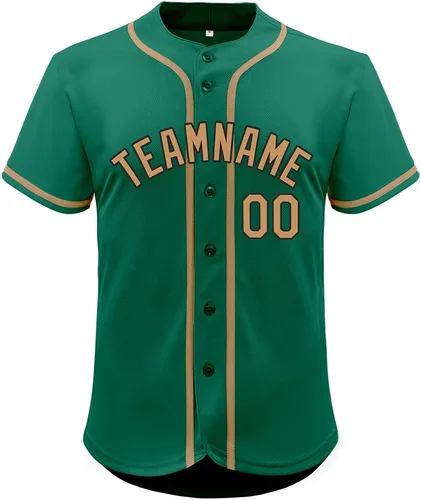 Miniatura 118 de Camiseta de béisbol de malla personalizada con botones y número de nombre cosido personalizado para hombres/mujeres/jóvenes
