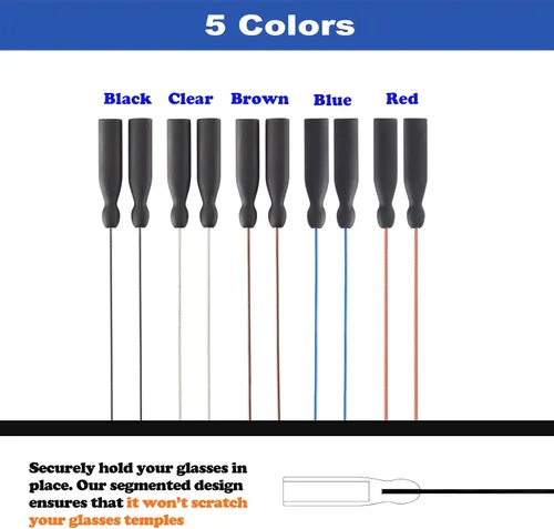 Miniatura 3 de Correa para lentes de sol, correa ajustable sin cola, lentes y correas de cable, soportes para lentes alrededor del cuello, cordón para hombres
