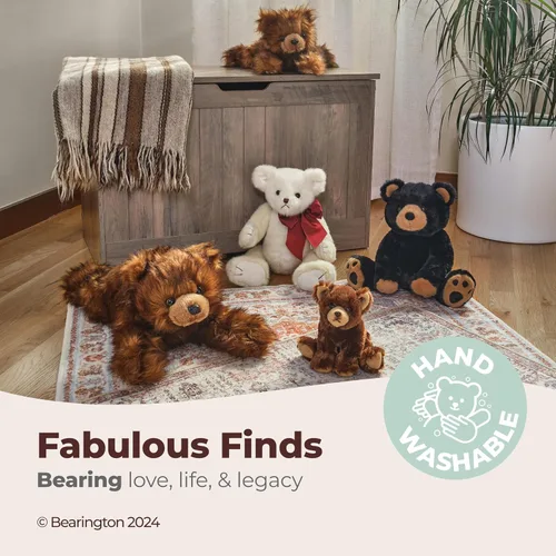 Miniatura 3 de Bearington Huggy Ben - Oso de peluche de 19 pulgadas, oso suave para abrazar con puf, cuerpo pesado y extremidades flexibles, regalo clásico
