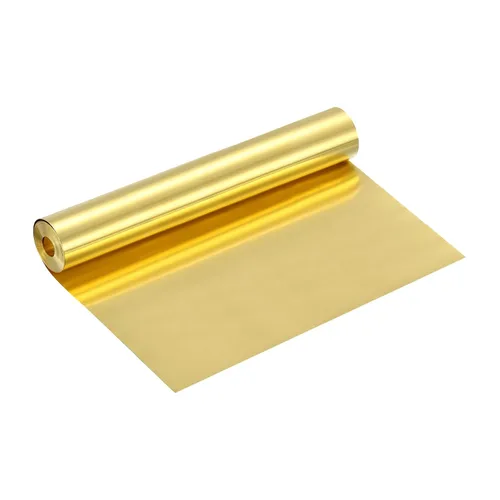 Miniatura 108 de uxcell Rollo de lámina de latón, 40 x 2 x 0.016 pulgadas, rollo de lámina de latón intermitente de metal para manualidades, reparaciones