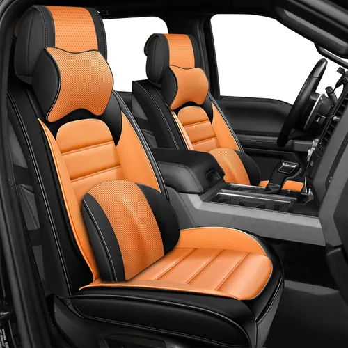 Miniatura 19 de Juego completo de fundas de asiento de automóvil para GMC Sierra 1500/2500/3500 Denali SLT AT4 AT4X Base Fundas de asientos 2008-2025, Protectores