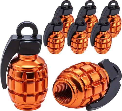 Miniatura 23 de 6 tapas de válvula de neumático, cubiertas universales de válvula de neumático de aleación de aluminio para automóviles, camiones, SUV, Rojo