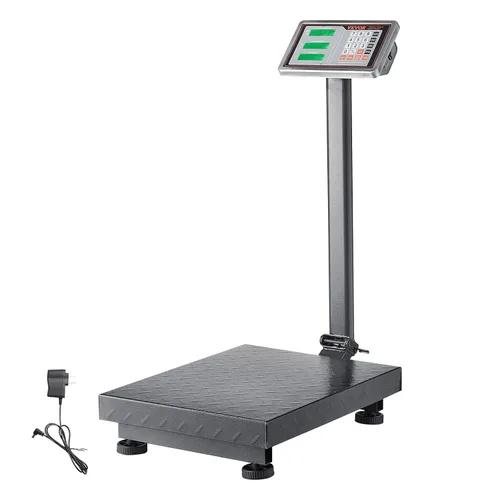 Miniatura 9 de VEVOR Báscula de plataforma digital para computación, carga de 660 libras, báscula de piso de computación de precisión de 0.1 libras con LB/kg