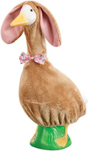 Fox Valley Traders Gaggleville Easter Bunny Girl/Boy/Brown Outfit, Fits 23" H Large Porch Goose