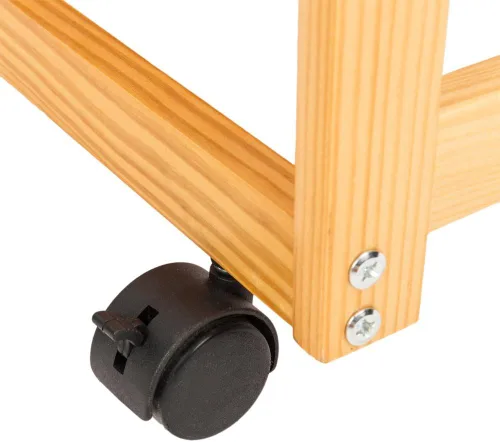 Miniatura 6 de Carrito de cocina de madera rodante de 3 niveles, carrito utilitario de almacenamiento sobre ruedas con cajones Shleves y estante para vino