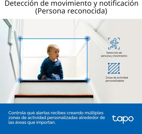 Miniatura 6 de Tapo Cámara de seguridad interior 1080P para monitor de bebé, cámara para mascotas con detección de movimiento, sirena de audio de 2 vías, visión