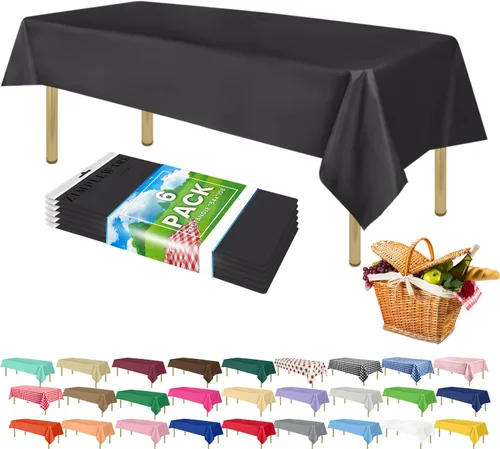 Miniatura 105 de Zimpleware - Mantel redondo de plástico para fiestas de 213 cm (84 pulgadas) de diámetro (paquete de 1, 6 y 12 unidades)