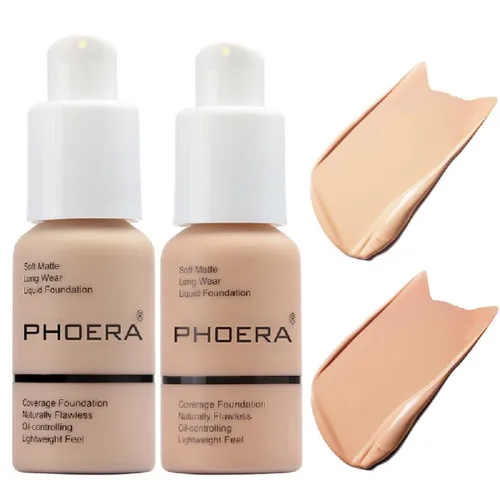 Miniatura 8 de PHOERA Foundation, Base Líquida Mate Suave Impecable 24 HR Control de Aceite Corrector Foundation Maquillaje. (1 Pza-102- Nude)