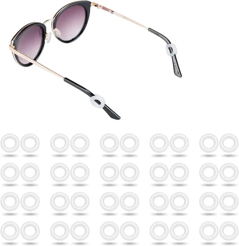 20 pares de agarres antideslizantes para gafas, soporte de silicona para gafas, retenedor de manga, ganchos para gafas para gafas para deportes, 20