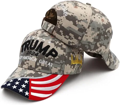 Miniatura 2 de Gorra de béisbol ajustable Trump 2024 Keep America Great Take America Back con bordado de bandera de Estados Unidos