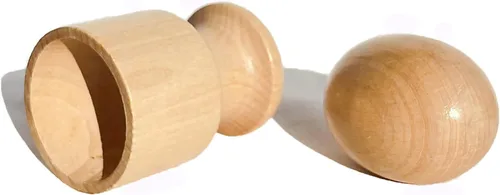 Miniatura 6 de JE JOUE Montessori Materials Huevo de madera con taza para juguete infantil