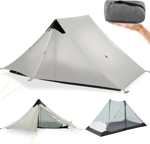 Tienda de campaña ultraligera para 3 temporadas, tienda de campaña para 1 persona/2 personas, tienda de campaña LanShan ligera para exteriores,
