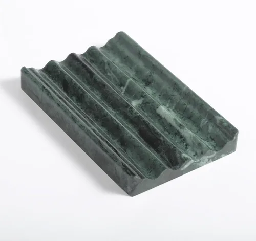 Miniatura 7 de Jabonera de mármol para ducha, soporte de jabón de barra con diseño de ondas de agua, fácil limpieza para fregadero de cocina, baño, bandeja de Agiax