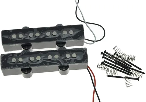 KAISH Alnico V Black 4 String J Bass Style Pickups Set 60s Pastillas de sonido vintage para Jazz J Bass