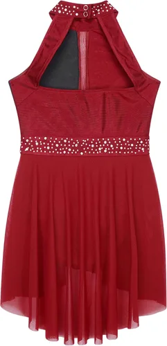 Miniatura 10 de CHICTRY Kids Girls Sparkly Rhinestone Ballet Gymnastics Leotards Modern Lyrical Dance Costume
