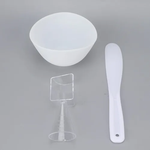 Miniatura 6 de Juego de cuencos para mezclar mascarillas faciales, 3 piezas, kit de herramientas de mezcla de mascarillas con cuchara medidora, máscara facial