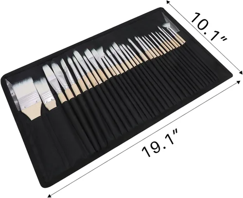 Miniatura 2 de Artecho 32 piezas de pinceles para pintura acrílica, pinceles de pintura acrílica para óleo, acuarela, acrílico, gouache y pintura en lienzo
