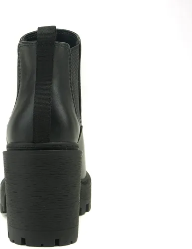Miniatura 2 de Soda BLISS Botines de moda con suela de lengüeta para mujer con doble elástico