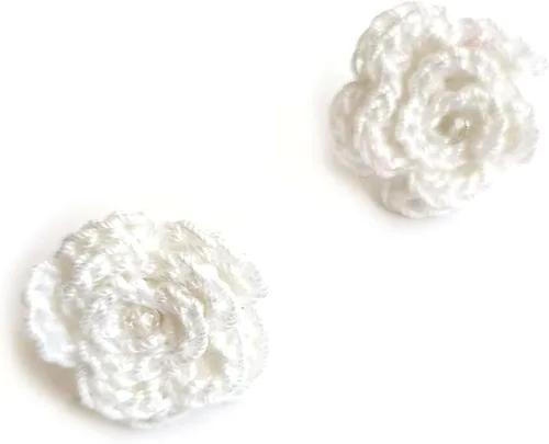 Miniatura 8 de Aretes de rosa para mujer, aretes de flor de moda con cristal de cuarzo transparente Azul