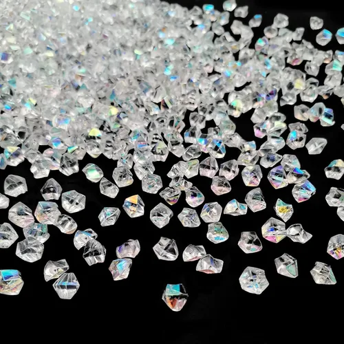 Miniatura 11 de Rellenos de Jarrón Negros para Decoración del Hogar, Cubitos de Hielo Triturado Falsos, Rellenos de Jarrón, 150 piezas Cubitos de Hielo Falsos