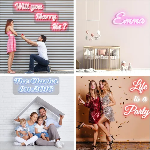 Miniatura 8 de Letreros de neón personalizados con luces LED, regalos personalizados para fiesta de boda, cumpleaños, boda, fiesta, nombre, letreros de neón