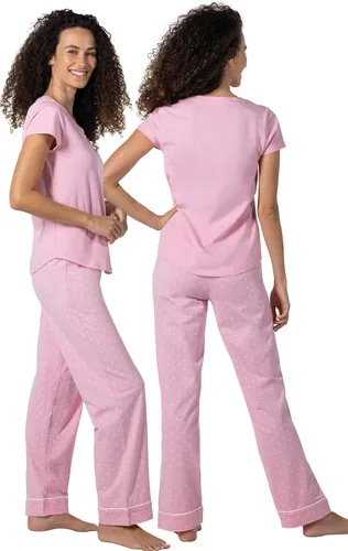 Miniatura 2 de PajamaGram Pijama de algodón para mujer - Conjunto de pijama capri para mujer, 100% algodón