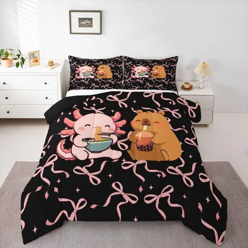 Miniatura 12 de jejeloiu Juego de ropa de cama Queen y King, juego de edredón de panal para niños, niñas, adolescentes, decoración de habitación, edredón Multi 07