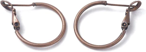Miniatura 18 de Craftdady Aretes de aro chapados en oro de 14 quilates, 12 pares de aretes de aro de latón con múltiples bucles, círculo, lágrima, flor, palanca