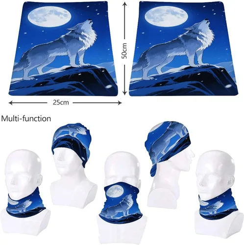 Miniatura 8 de Polaina de cuello de lobo, transpirable y absorbente de humedad, pasamontañas, protección solar, bufanda ligera, diseño sin costuras para deportes