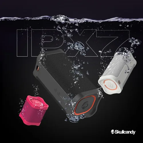 Miniatura 3 de Skullcandy Terrain XL - Altavoz Bluetooth inalámbrico IPX7, impermeable, batería de 18 horas, muñequera de nailon, estéreo inalámbrico verdadero
