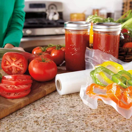 Miniatura 2 de FoodSaver Bolsas selladoras al vacío de longitud personalizada, paquete múltiple, 5 rollos para almacenamiento hermético de alimentos y Sous Vide