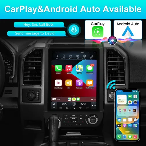 Miniatura 3 de AWESAFE Estéreo de coche para Ford F150 2015-2020 actualización, 12 pulgadas, estilo T, pantalla táctil, radio 8 núcleos, Carplay F150