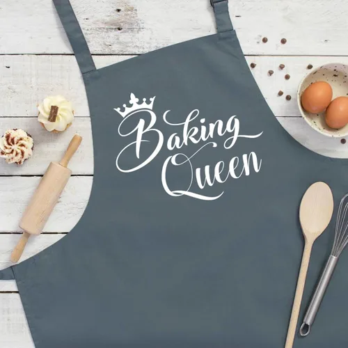 Miniatura 3 de Delantales divertidos para hornear para mujer, bonito regalo para panaderos, delantal de reina, delantal de cocina con 2 bolsillos, delantal