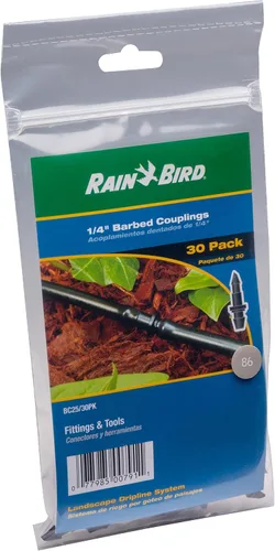 Miniatura 4 de Rain Bird BC25-30PS acoplamiento universal de riego por goteo de 1/4 pulgada con púas, se adapta a tubos de goteo de 1/4 pulgada, paquete de 30