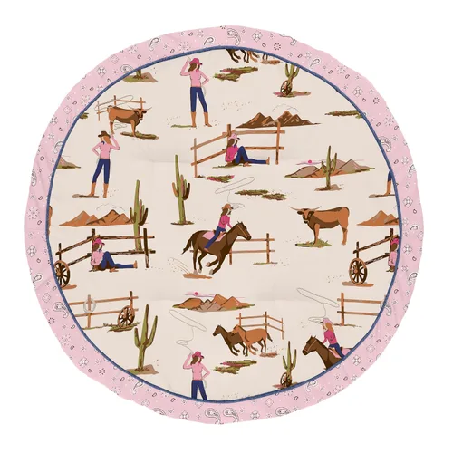 Miniatura 7 de Sweet Jojo Designs Alfombra de juego con diseño de animales de granja para niño y niña, con acuarela, granja, caballo, vaca, oveja, cerdo
