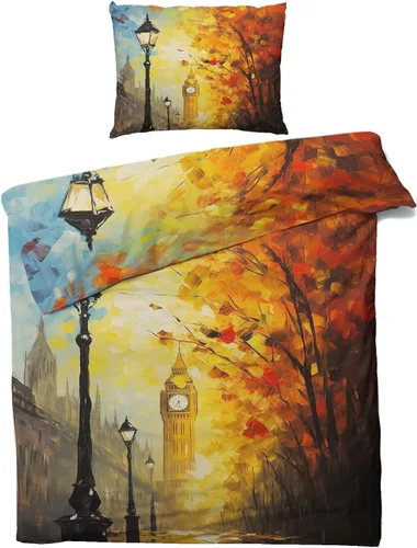 Miniatura 29 de Phoenix Funda de edredón tamaño King Juego de ropa de cama de pájaro de fantasía 3 piezas Funda de edredón con patrón de microfibra suave