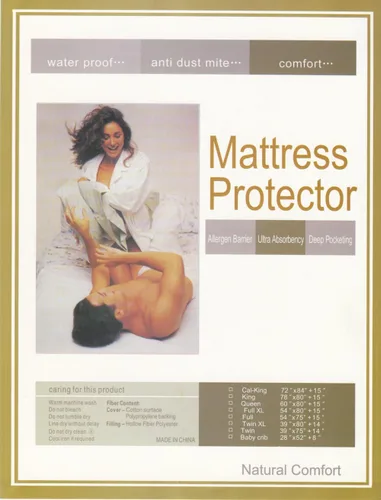 Miniatura 4 de Natural Comfort Protector de colchón impermeable súper absorbente de 20 pulgadas de bolsillo profundo, tamaño individual